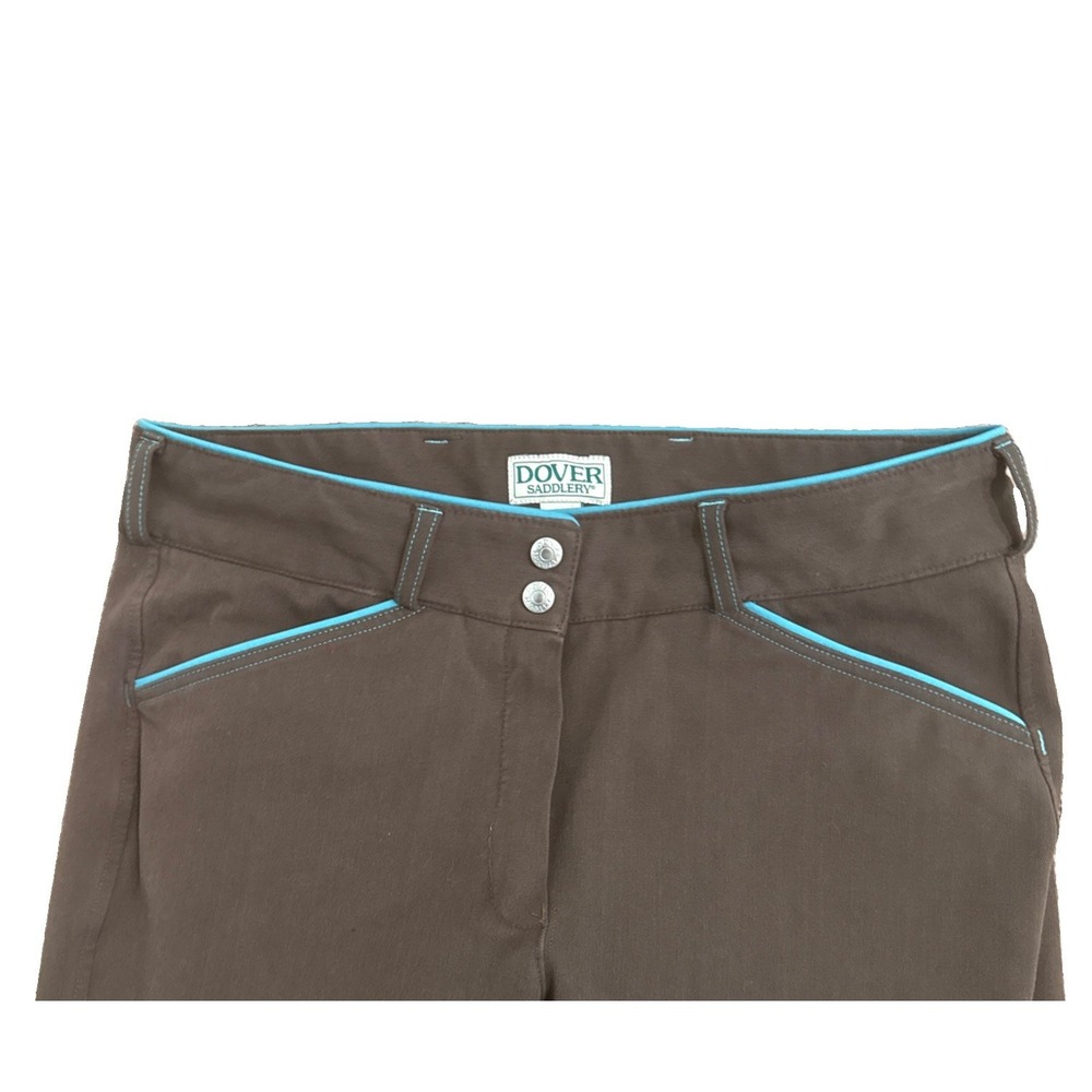 Dover Saddlery Breeches Womens 30 x 27 Gray Full Seat Silicone Grip Riding Pants - Picture 2 of 5
